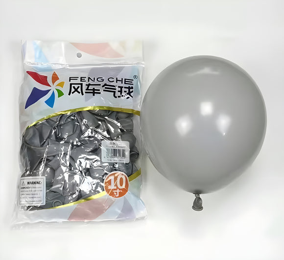 Gray 190 - 10 Inch Balloons