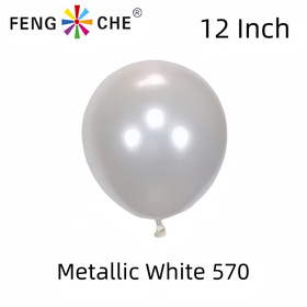 Metallic White 570 - 12 Inch Balloons
