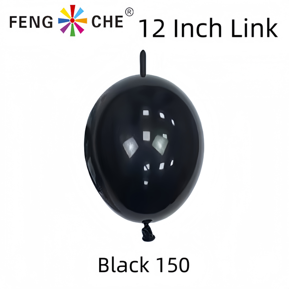 Black 150 - 12 Inch Link Balloons
