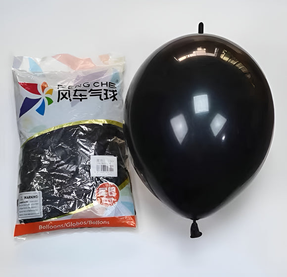 Black 150 - 12 Inch Link Balloons