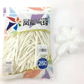 White 170 - 260 Long Balloons