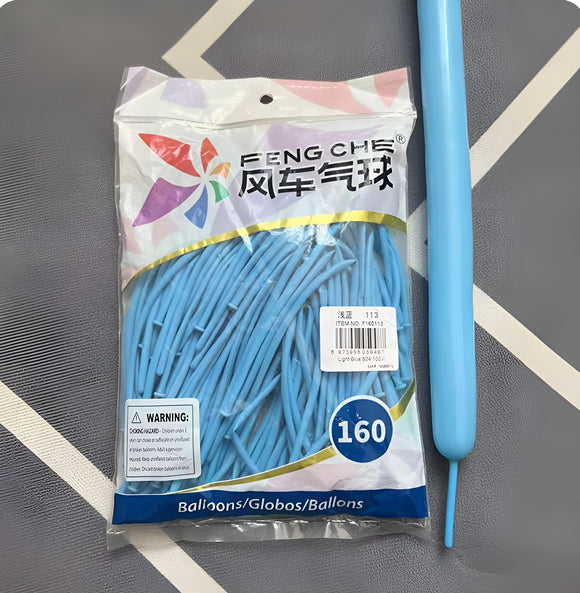 Light Blue 113 - 160 Long Balloons