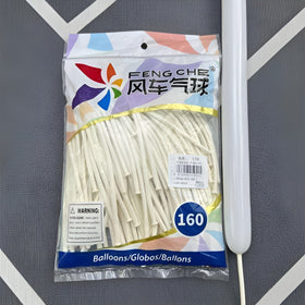 White 170 - 160 Long Balloons