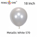 Metallic White 570 - 18 Inch Balloons-1