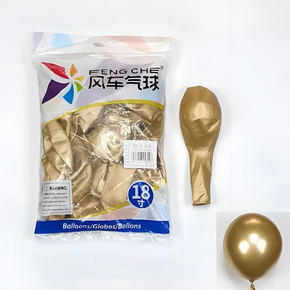 Chrome Gold 800 - 18 Inch Balloons