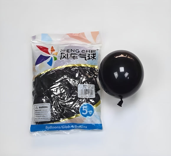 Black 150 - 5 Inch Balloons
