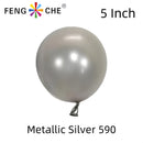 Metallic Silver 590 - 5 Inch Balloons-1