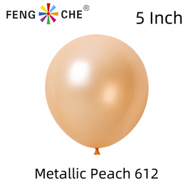Metallic Peach 612- 5 Inch Balloons