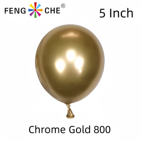 Chrome Gold 800 - 5 Inch Balloons