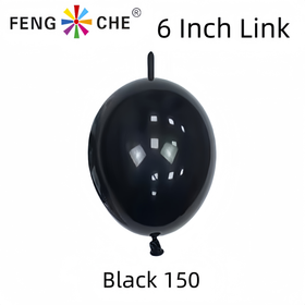 Black 150 - 6 Inch Link Balloons