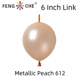 Metallic Peach 612 - 6 Inch Link Balloons