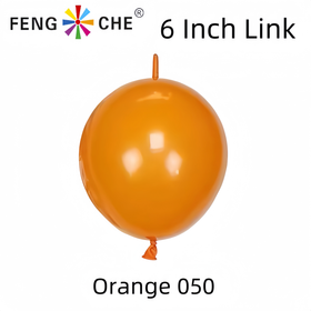 Orange 050 - 6 Inch Link Balloons