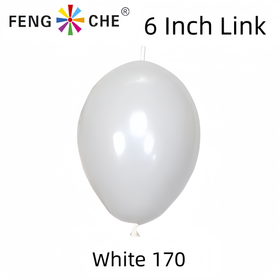 White 170 - 6 Inch Link Balloons