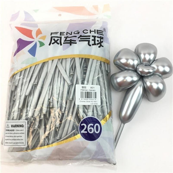 Chrome Silver 801 - 260 Long Balloons